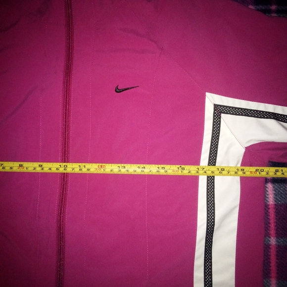 Nike Zip~Up Fuscia/Pink Women's Rain/Windbreaker Spring Jacket•Size Medium•Y2k - Picture 12 of 16